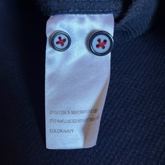 CRAFT +FLOW Mens Navy Print Dress Shirt - Picture 8 of 12